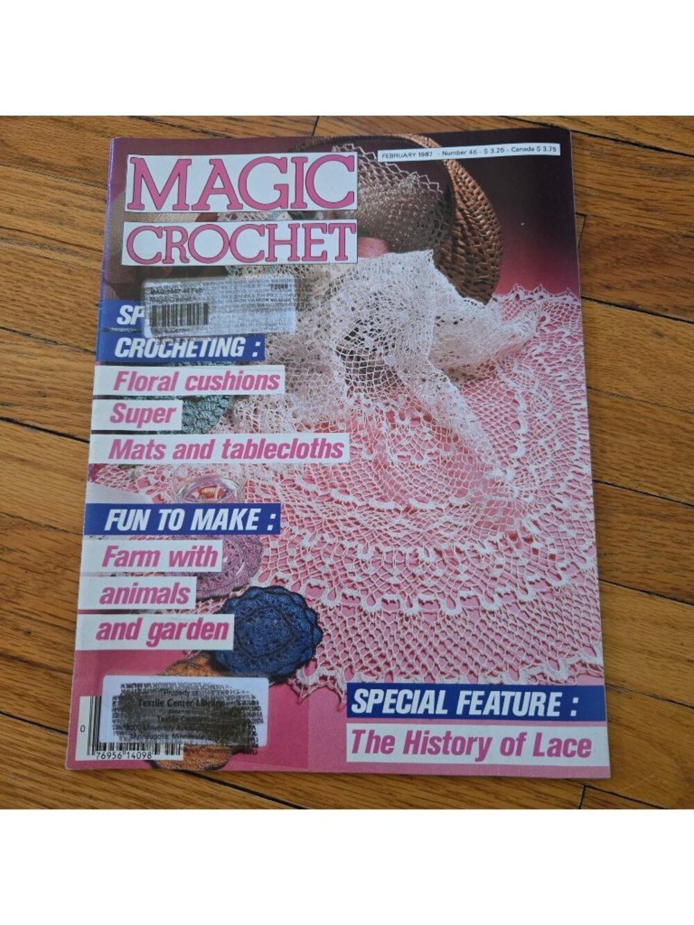 Magic Crochet Magazine February 1987 Number 46 Springtime Floral Cushion